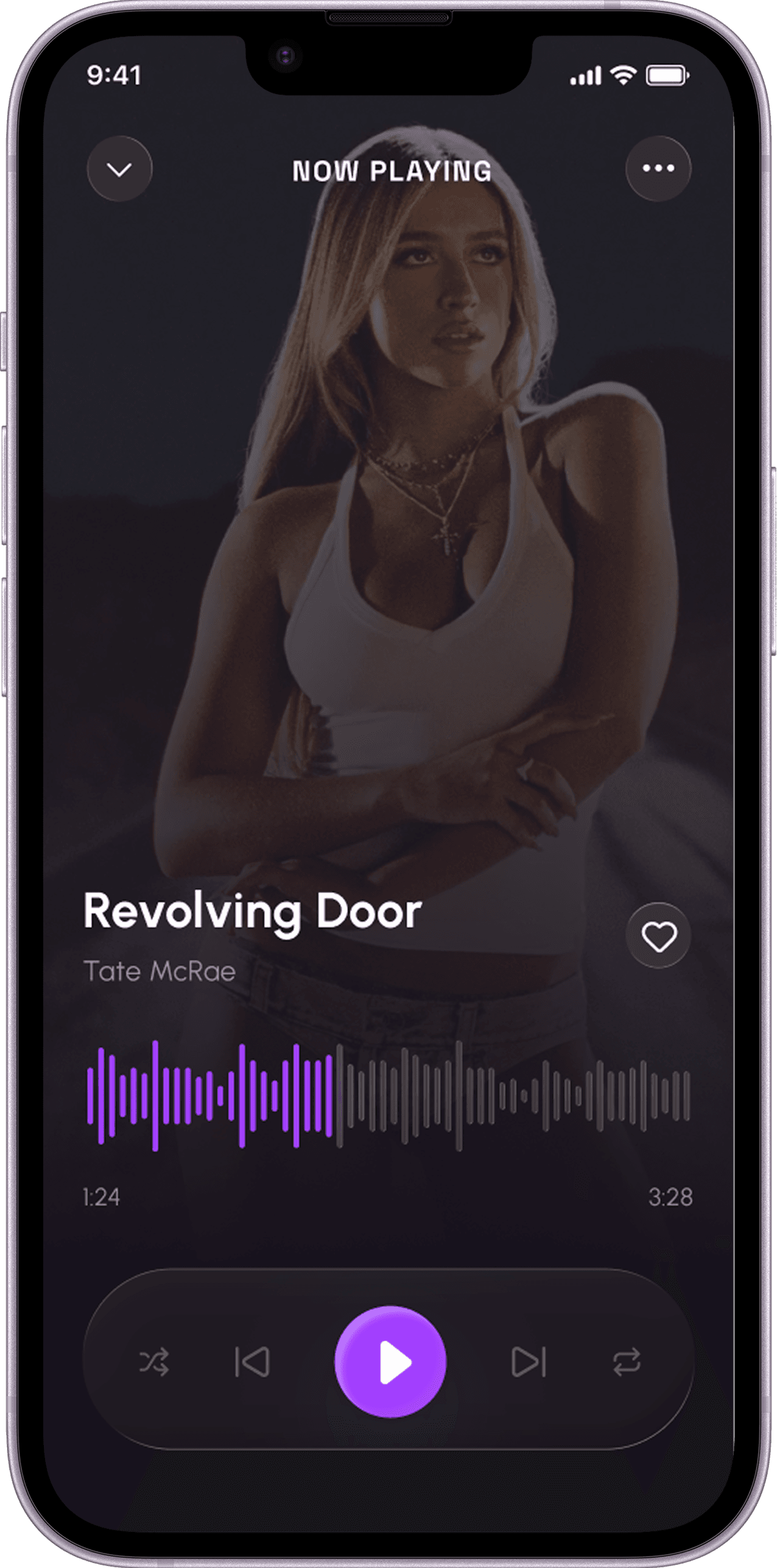 Financial app — main chat screen iOS
